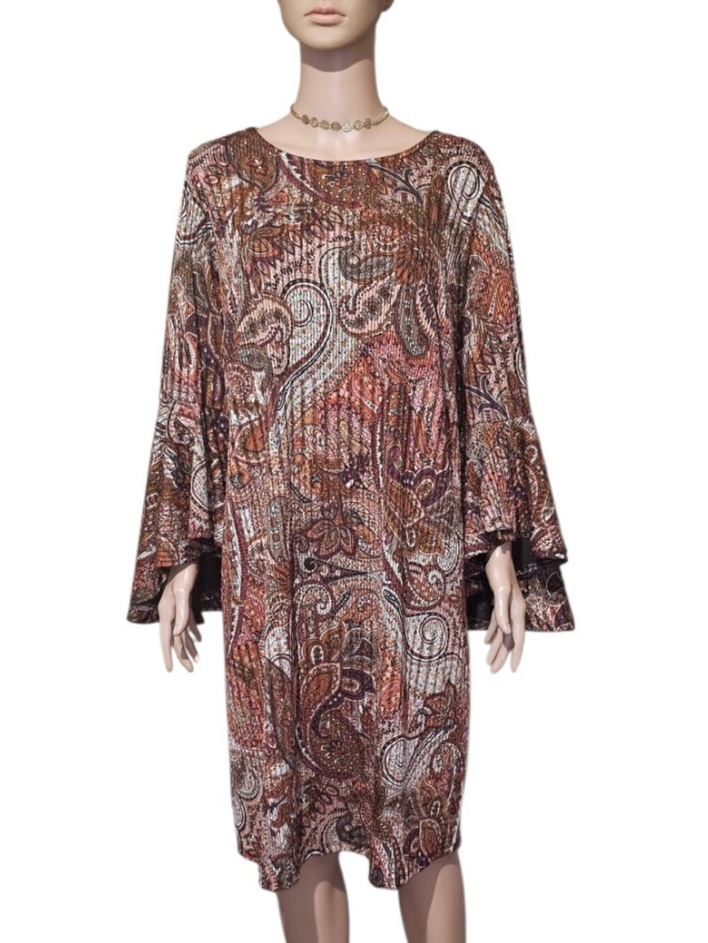 NWOT Cato Paisley Print Shift Dress - 14/16W